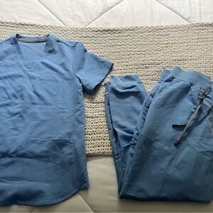 Fabletics Sky Blue Scrub Set